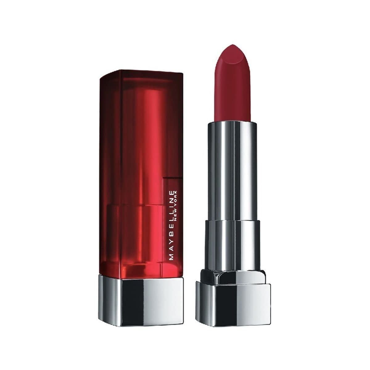 251102113044843_1 Maybelline Color Sensational Lipstick, Lip Makeup, Matte Finish, Hydrating Lipstick, Nude, Pink, Red, Plum Lip Color, Divine Wine, 1 Count - Image 1